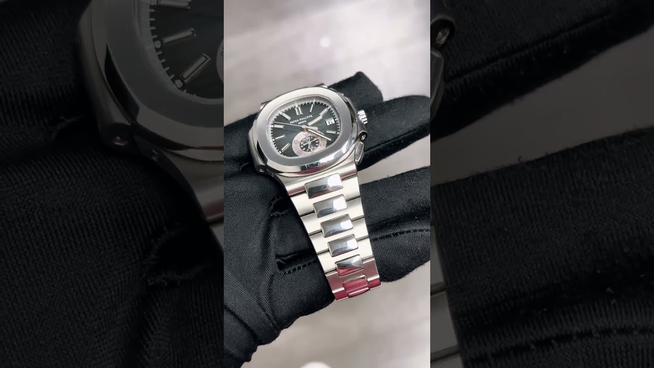 Patek Philippe Nautilus 5980/1A-001 Blue Chronograph 40.5 mm Stainless Steel @diamondsbyraymondlee