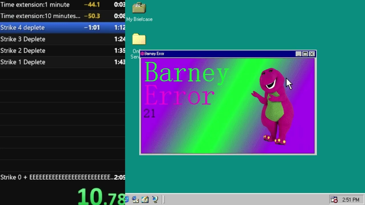 Barney Error Speedrun - Any% - WORLD RECORD RUN