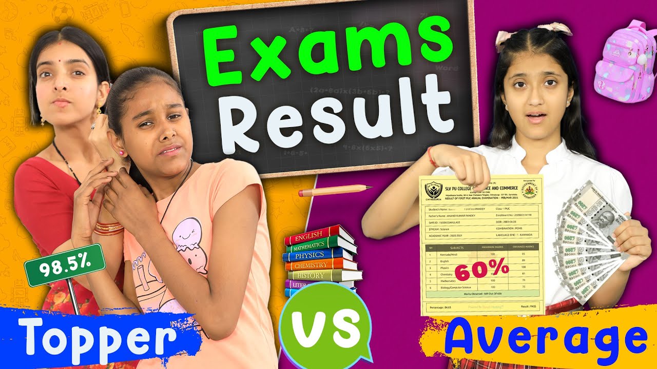 Exams Result - Topper vs Average Student | School Life | ToyStars