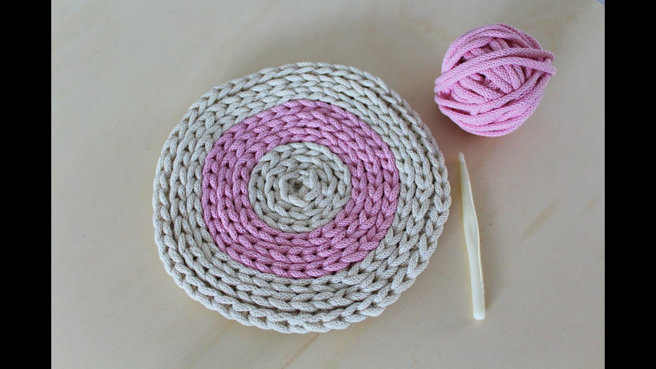 How to crochet a seamless round rug, camel stitch. Dywan na szydełku ścieg kamel.