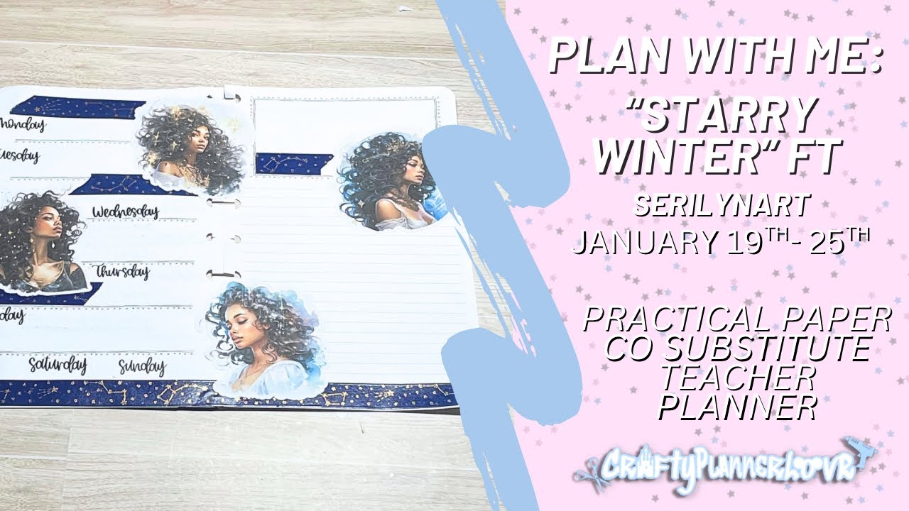 Plan with Me: “Starry Winter” (January 19th-25th, 2026) // PracticalPaperCo Substitute Planner