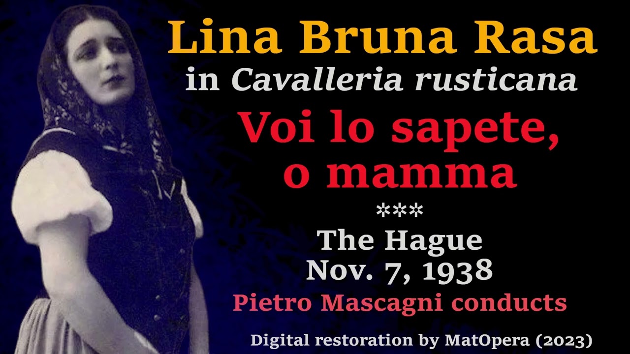 The Greatest Santuzza: Voi lo sapete, o mamma (Bruna Rasa, 1938 LIVE) [