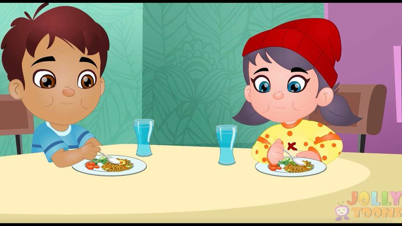Healthy Eating Habits For Kids | Learn Good Habits & Avoid Junk Food | Jollytoons
