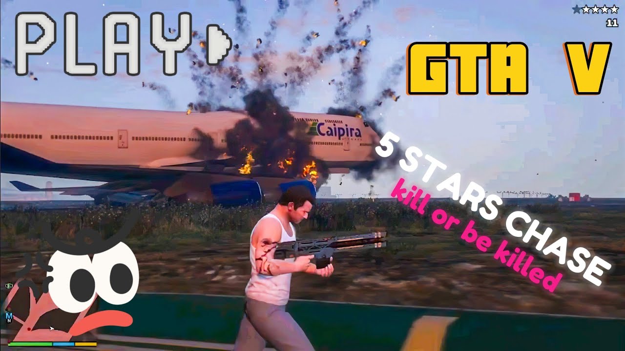 GTAV V GAMEPLAY MESSING WITH COPS_5 STARS WANTED LEVEL RUN
