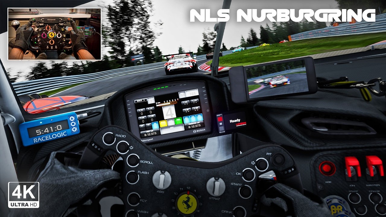 Max Verstappen's Ferrari 296 GT3 - Nurburgring NLS CUP Race | Assetto Corsa Steering Wheel Gameplay