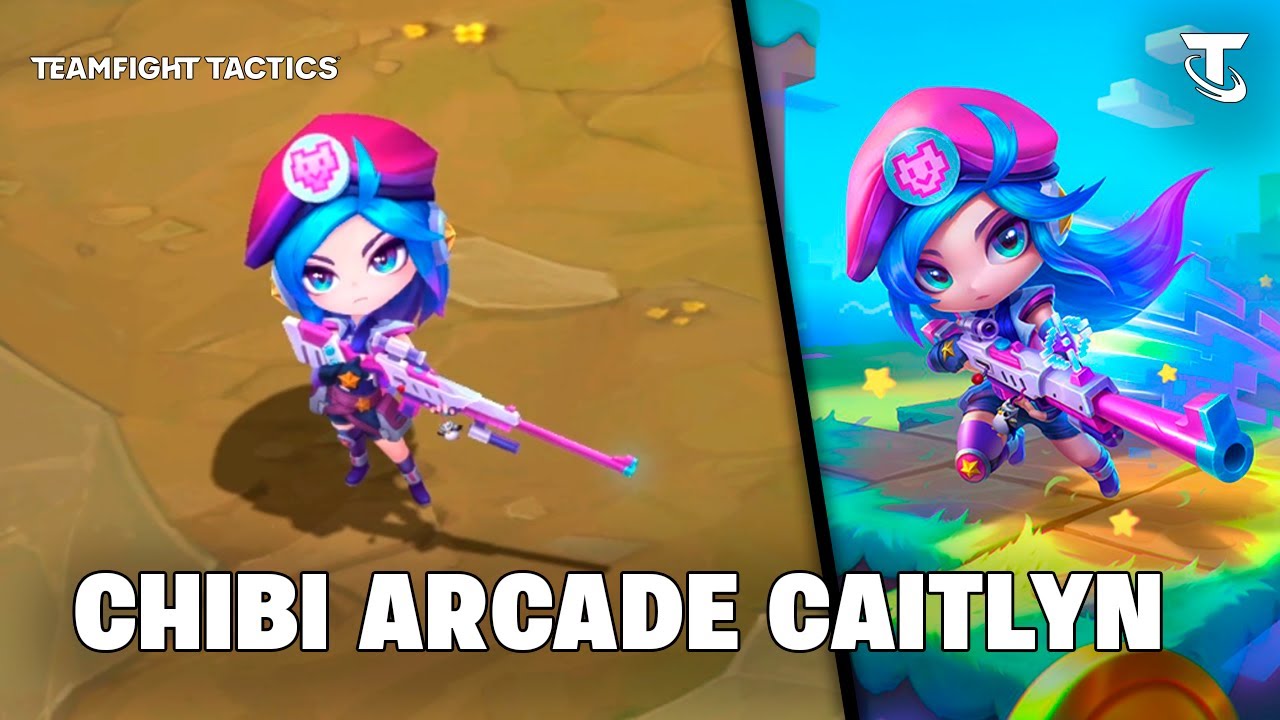 CHIBI ARCADE CAITLYN - EMOTES, FINISHER | TFT 16.4
