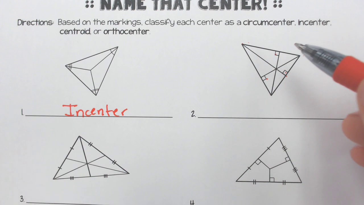 Triangle Centers Identification