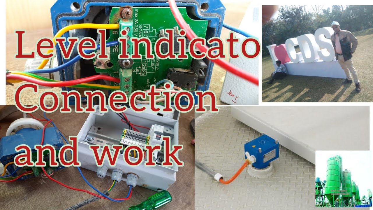 silo level indicator connection with indicator box batching plant