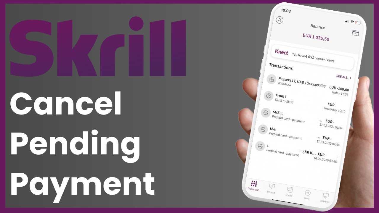 Skrill &mdash; как отменить ожидающий платеж!