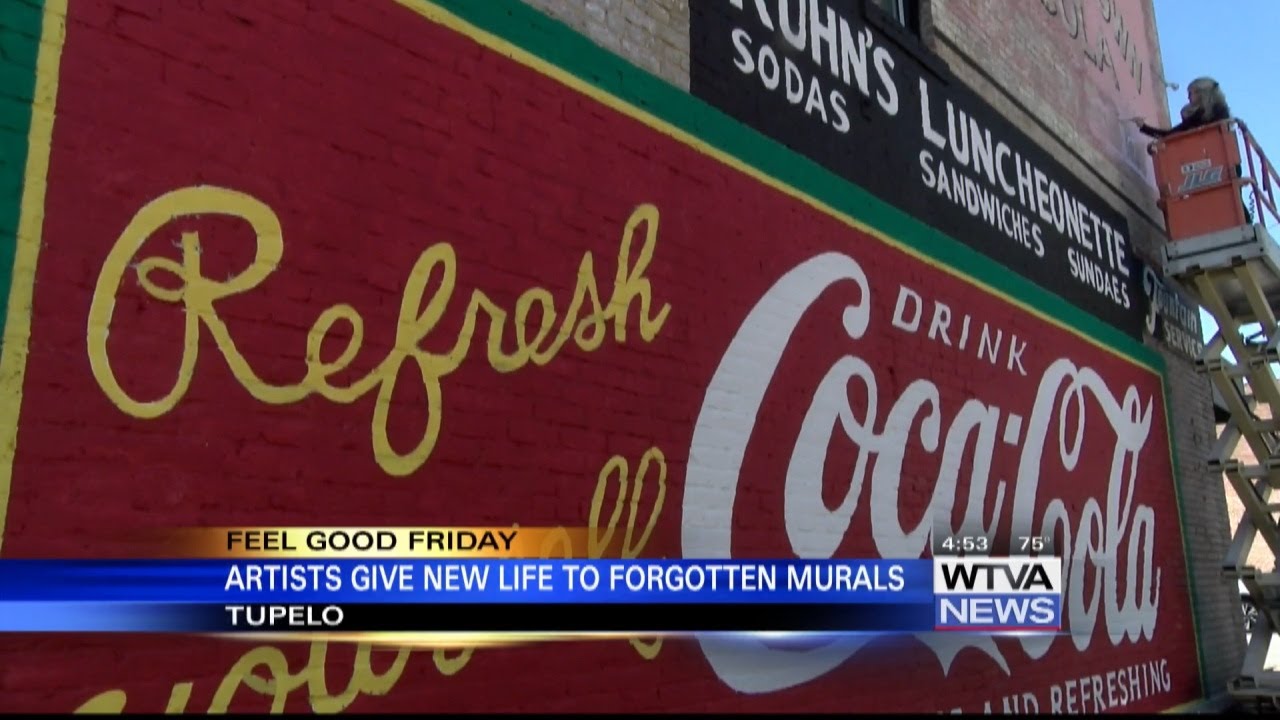 Tupelo artists bring old murals back to life