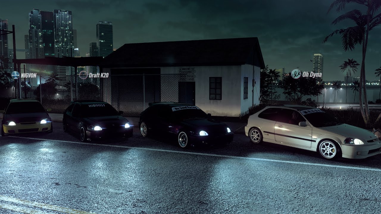 NFS Heat | Built Honda Showdown - Cruising & Tunnel Drag Racing w/ 489HP EK9 & 583HP RSX