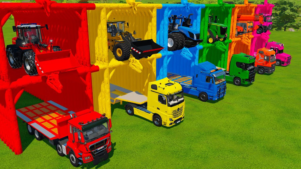 TRANSPORTING AMBULANCE, MIXER TRUCK & GARBAGE TRUCK WITH IT RUNNER TRUCKS! Farming Simulator 22