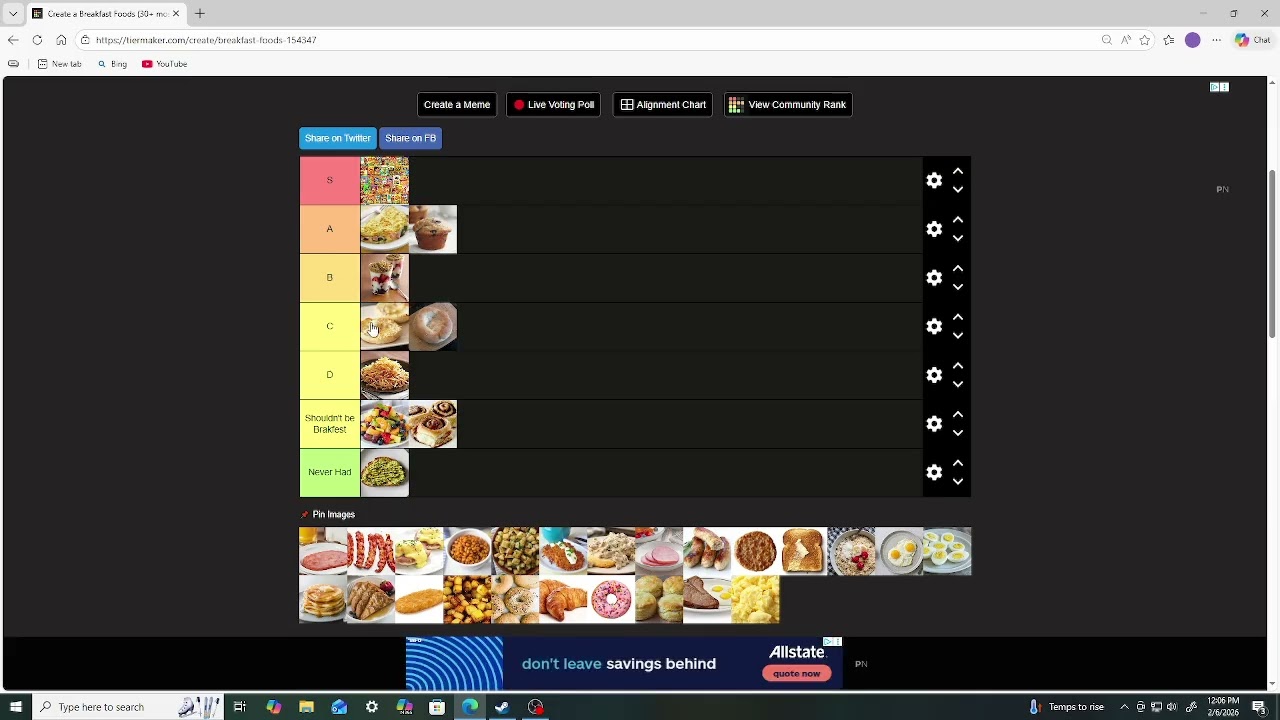 Breakfast Food Tier list