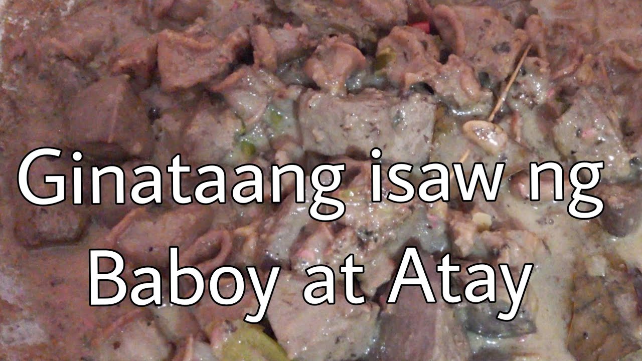 Ginataang isaw at atay ng baboy #porkrecipe