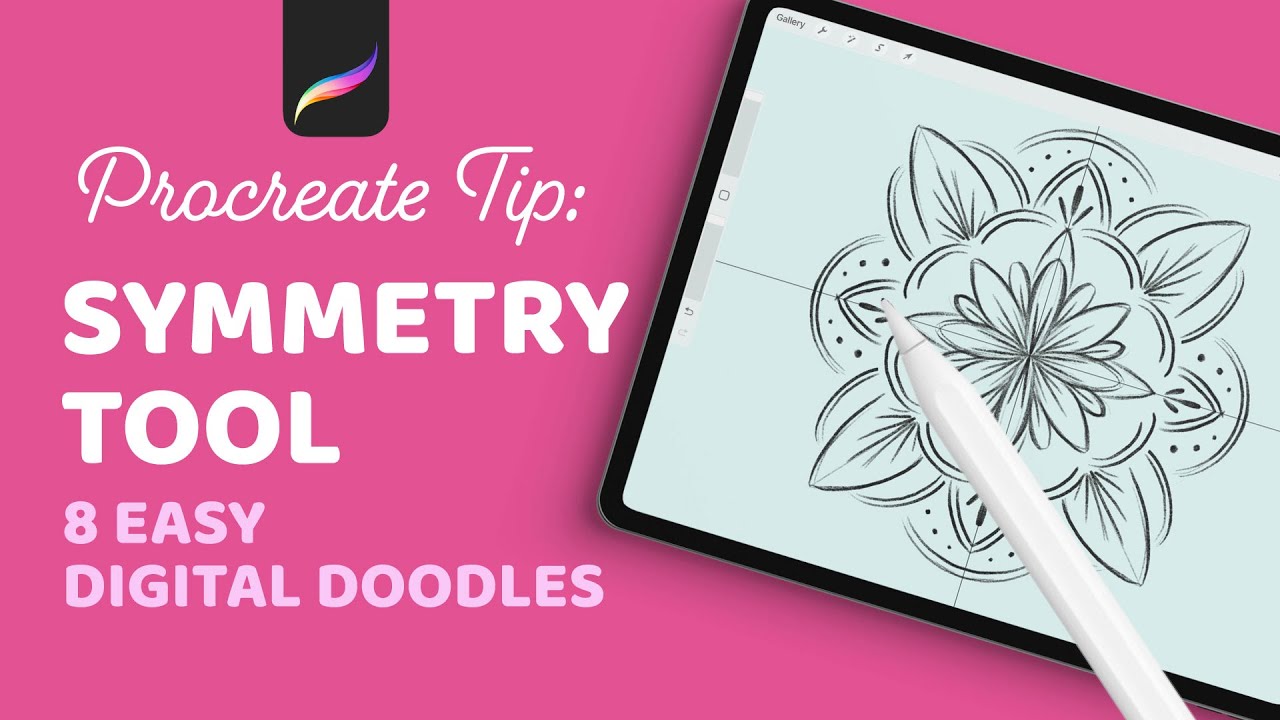 How to Use the Symmetry Tool in Procreate to Draw Easy Digital Doodles