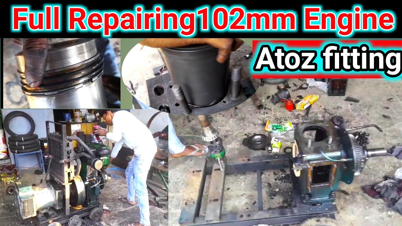 Complete Ripeiring Atoz 102mm Emgine।।7.5kv ganrator complete fitting ।।
