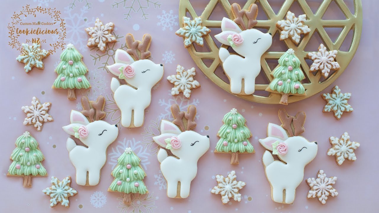 How to make SNOWY REINDEER & MINI CHRISTMAS TREE COOKIES