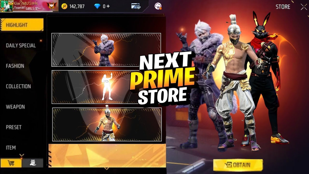 Next Prime Store Rewards ফাইনালি কনফার্ম |Lol Emote Return, Golden Shade Bundle Return |FF New Event
