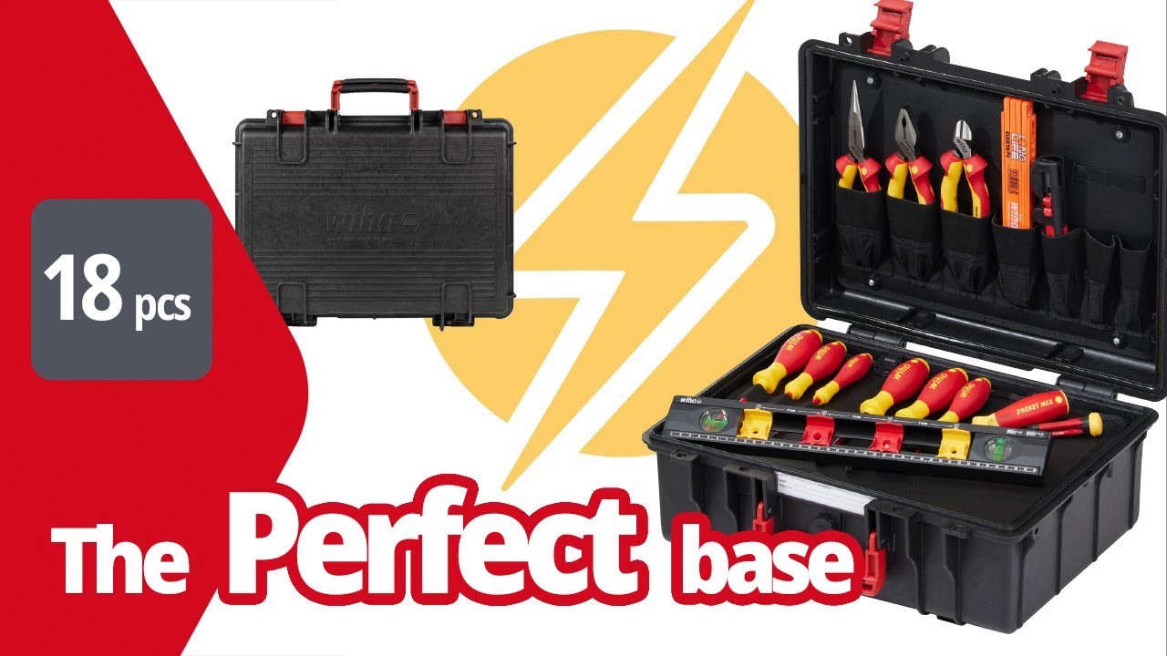 Coffret d'apprentissage Wiha pour installation &eacute;lectrique 18 pi&egrave;ces VDE | Outils d'&eacute;lectricien