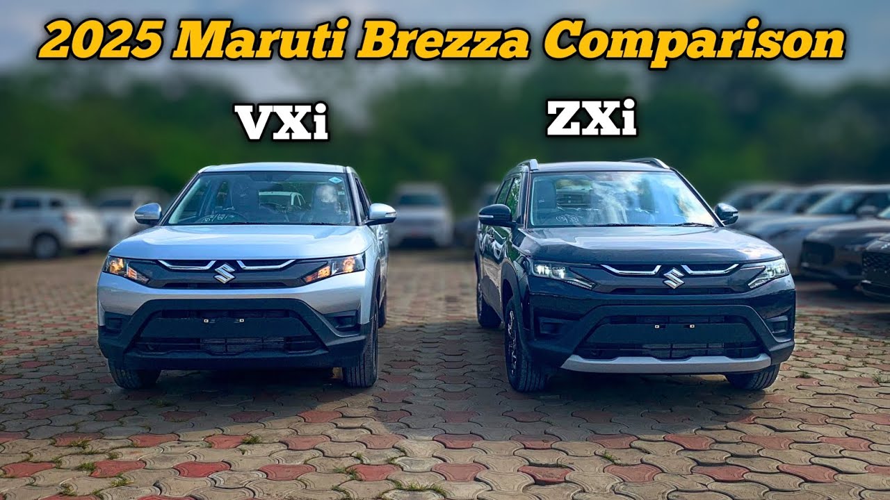 Full Comparison 🔥 2025 New Maruti Brezza VXi VS ZXi 