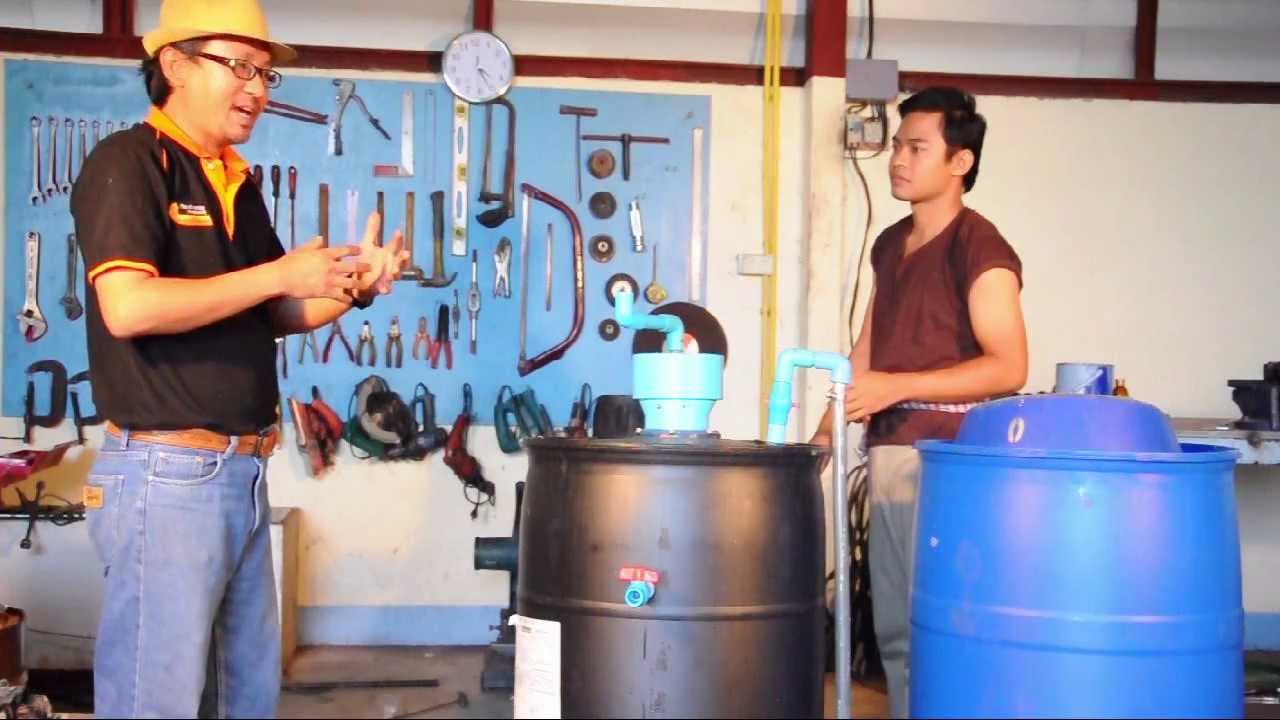 การสร้างเครื่องผลิตแก๊สชีวภาพแบบครัวเรือน
