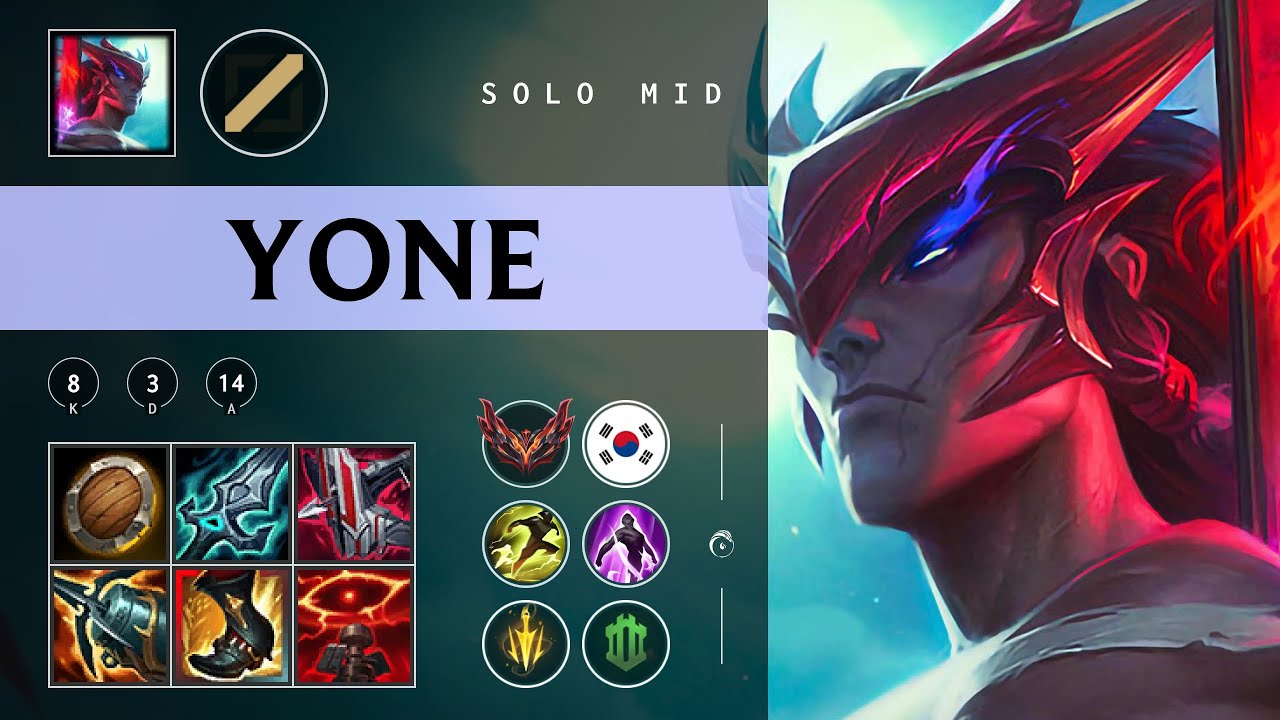 Yone Mid vs Galio - KR Grandmaster Patch 25.23