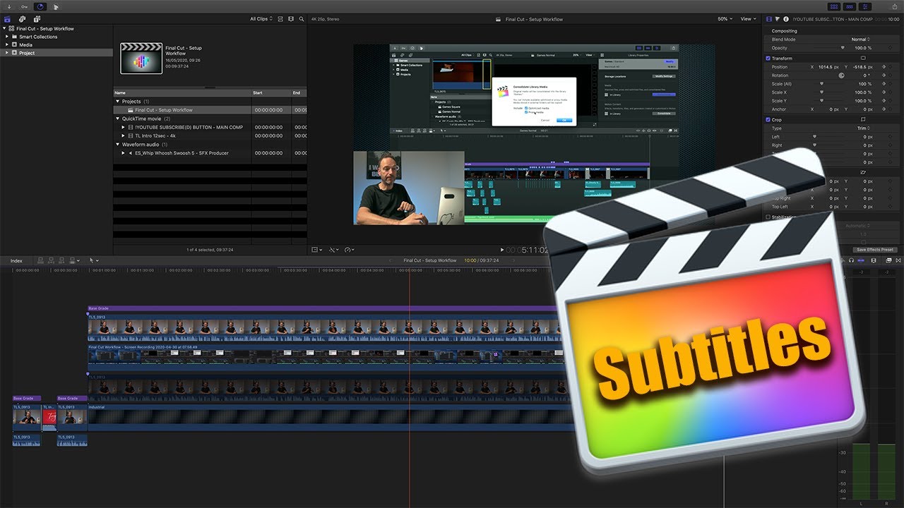 Burning Captions in FinalCut - why and how
