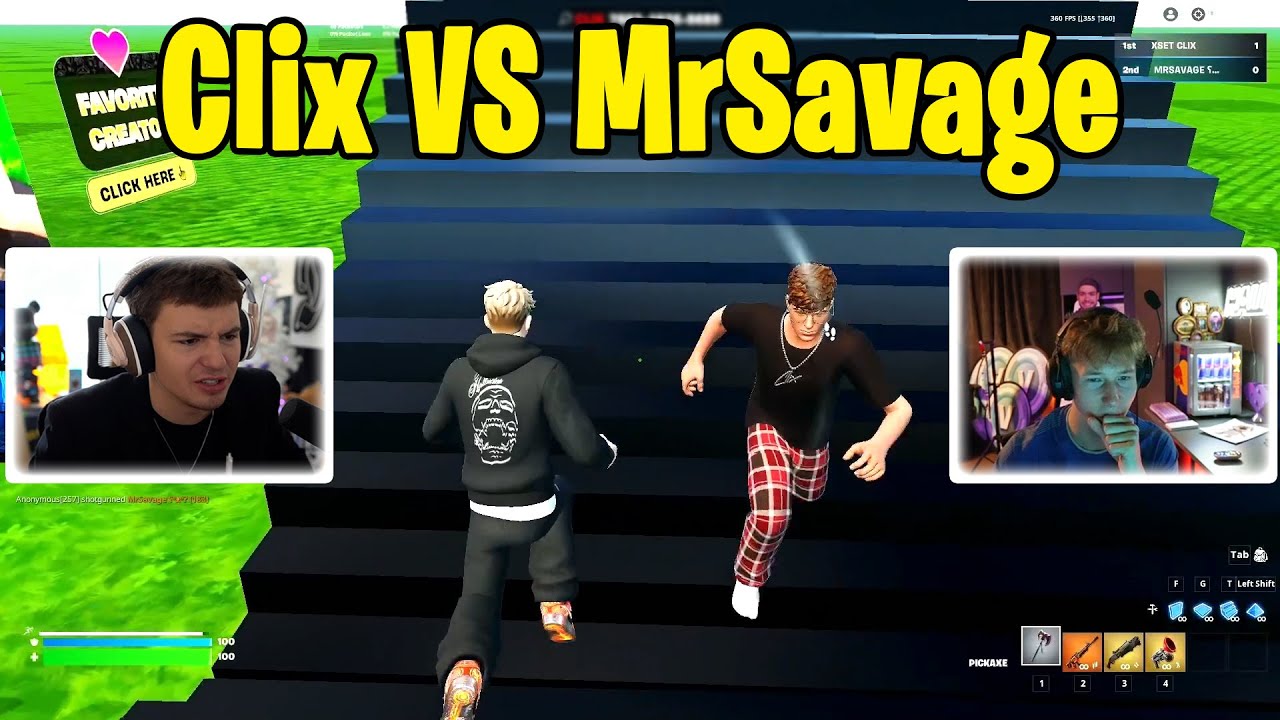 MrSavage против Clix: бои по сборке 1 на 1!