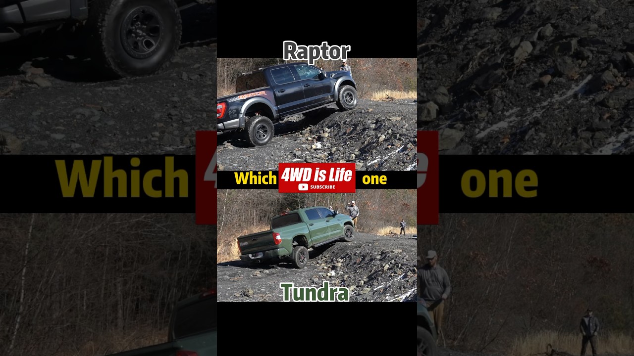 Ford F150 Raptor vs Toyota Tundra TRD Pro - Offroad suspension flex comparison #offroad #fordraptor