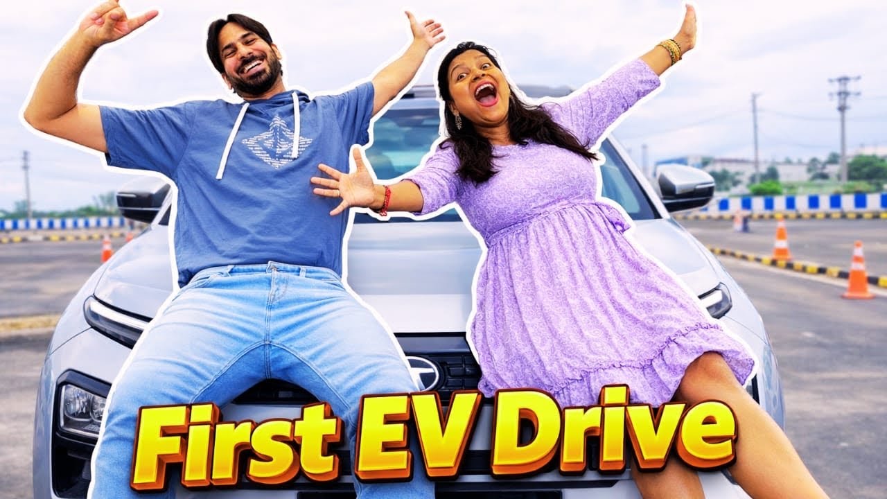 First Time Driving Tata Harrier EV! ⚡ Itni Silent? 😱