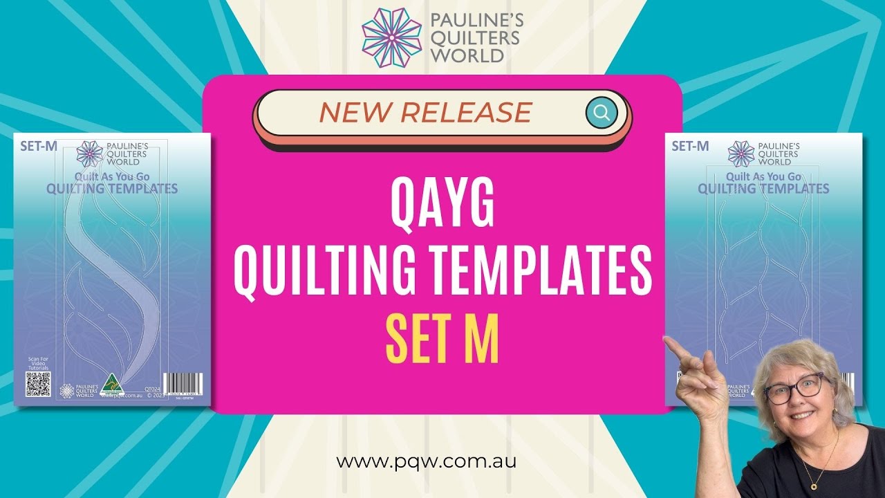 PQW Quilt As You Go Quilting Templates - Set M