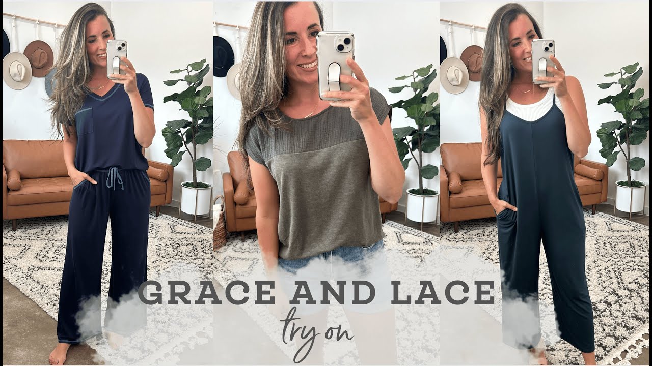 New Summer Try-Onl! Casual Jumpsuit + Everyday Tees | Grace & Lace