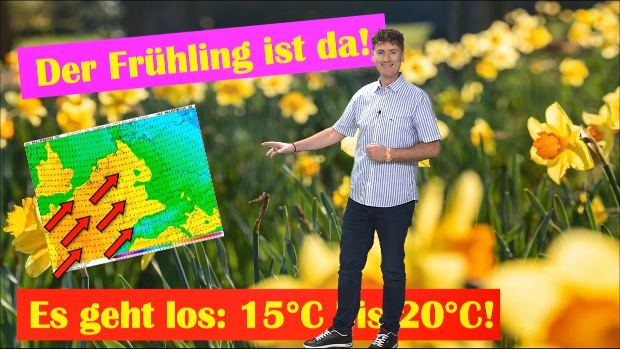 Er ist da: der Vollfr&uuml;hling! Schon heute im S&uuml;dwesten bis 20&deg;C! Fr&uuml;hlingsluft bleibt bis M&auml;rz!