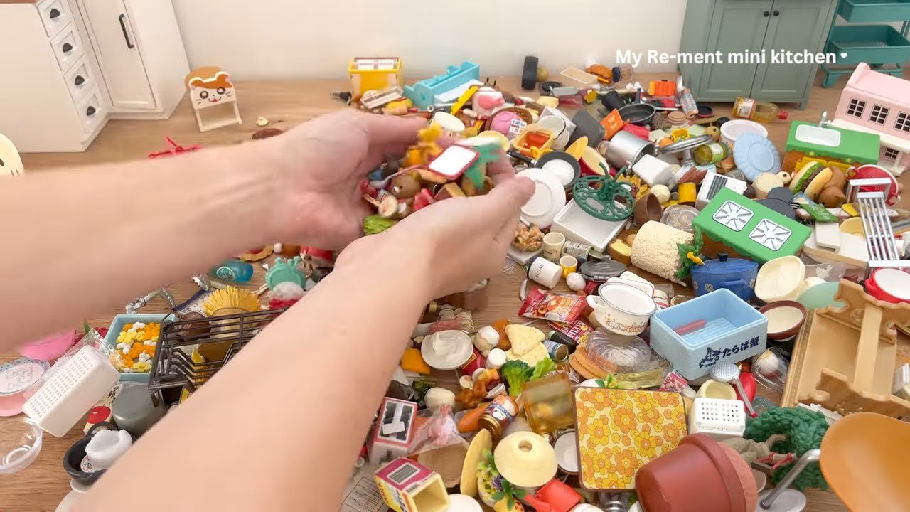 Miniature kitchen set installation ✨ ASMR ✨ Re-ment mini kitchen 💖 mini kitchen set 💖