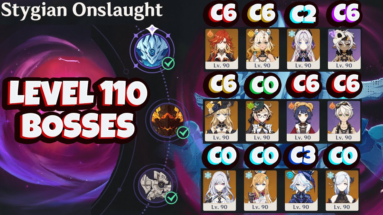 Stygian Onslaught Highest Difficulty Level 110 Bosses | Genshin Impact 5.7