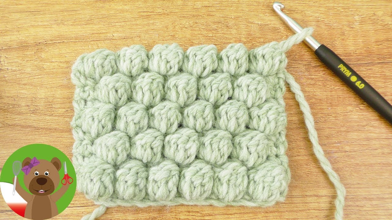 Wzorek w wytłoczki na szydełko | Bubble pattern | szydełkowanie dla początkujących