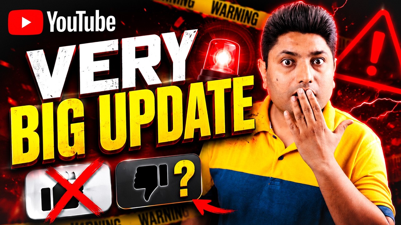 YouTube Like & Dislike Button Update 2026 | Very Big Update for Creators 😱