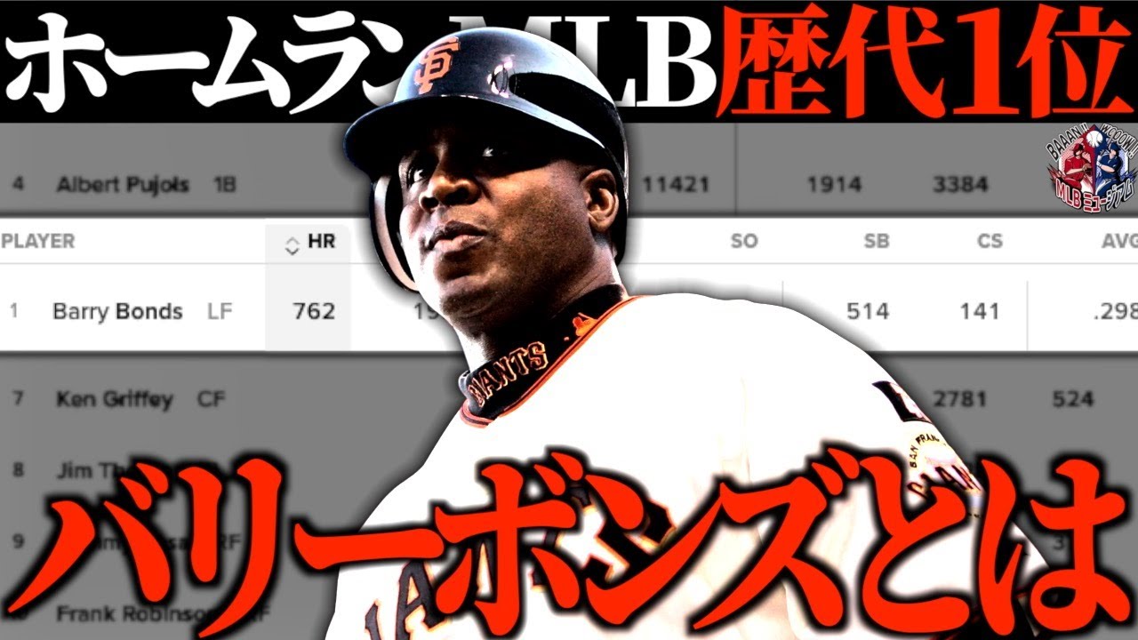 【究極】バリー・ボンズの野球人生を振り返る！MLB史に残る伝説のパワーヒッター