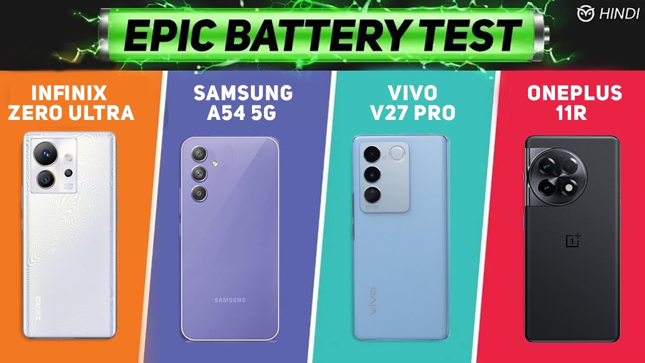 Vivo V27 Pro vs OnePlus 11R vs Samsung A54 vs Infinix Zero Ultra EPIC Battery Test🔋 (Under 40K)