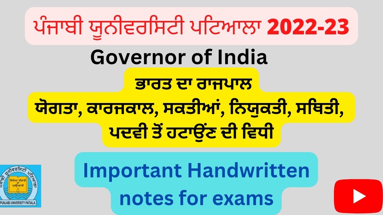 #BA Governor in India. Governor of India. Important questions PUP.