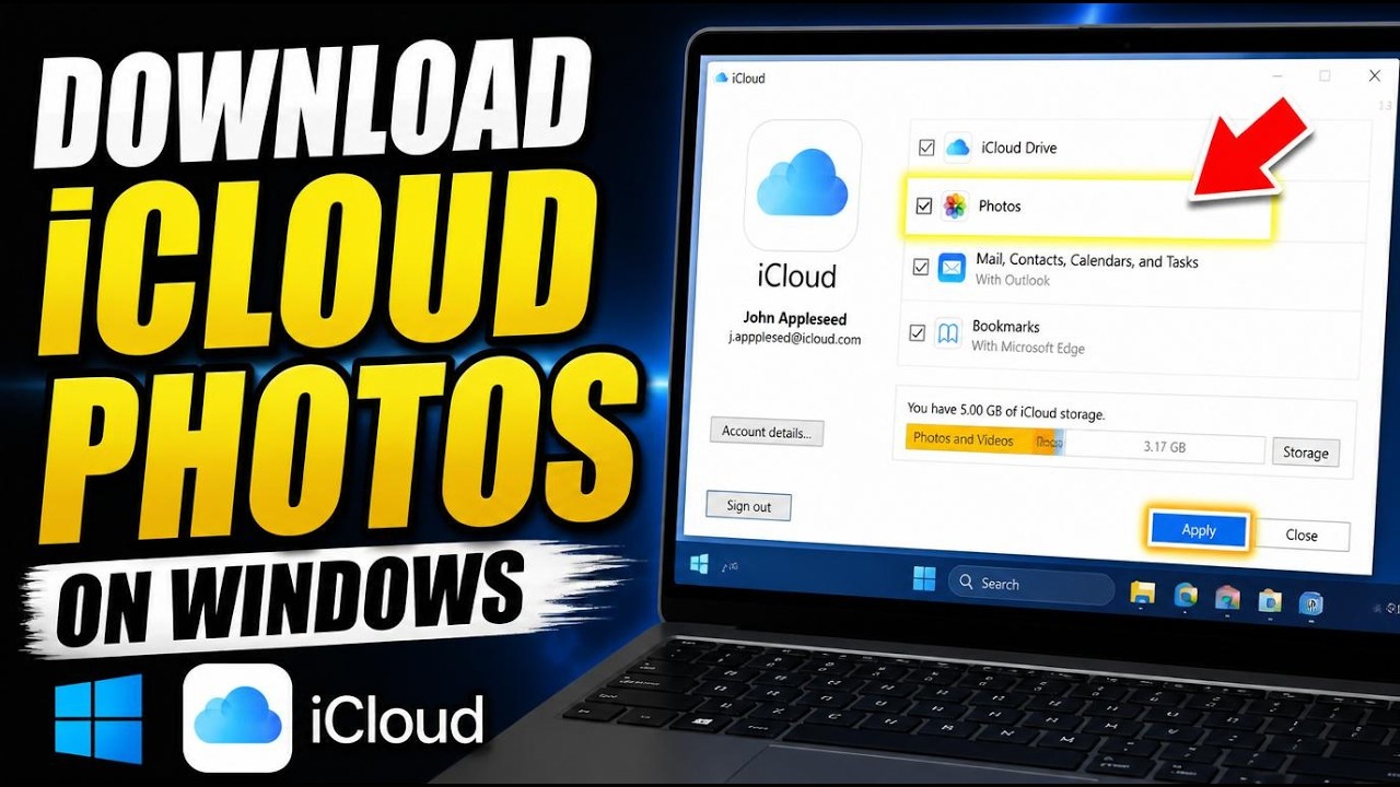 How to download iCloud Photos on Windows for sync - Detailed Guide