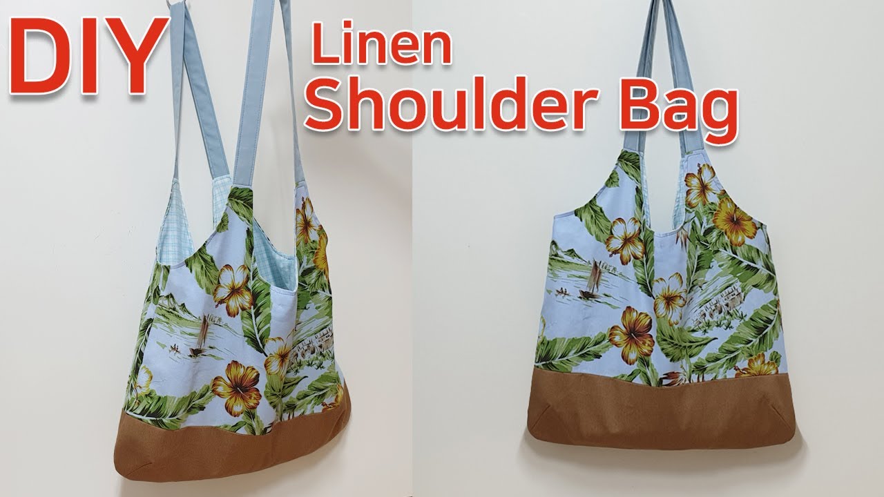 DIY Linen shoulder bag/Shoulder bag tutorial/린넨가방 만들기/숄더백 만들기/쉬운 바느질[jsdaily]