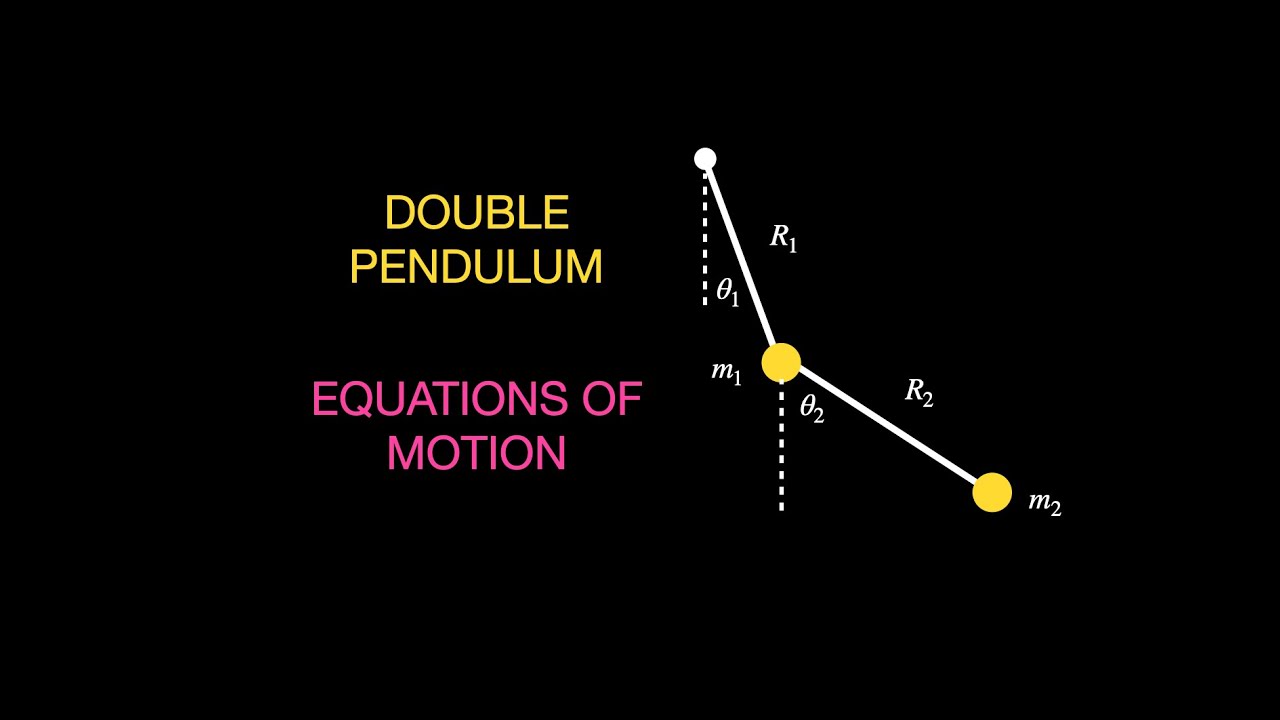 Equations of motion for a double pendulum