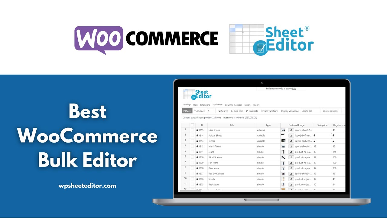 How to Bulk Edit WooCommerce Products in a Spreadsheet | Bulk edit variations easily