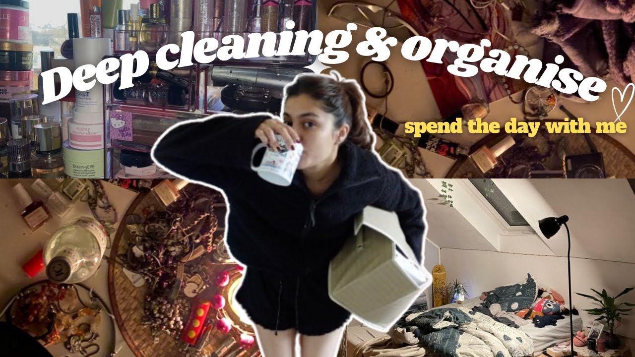 CLEANING my MESSY room (motivation to clean your room)
