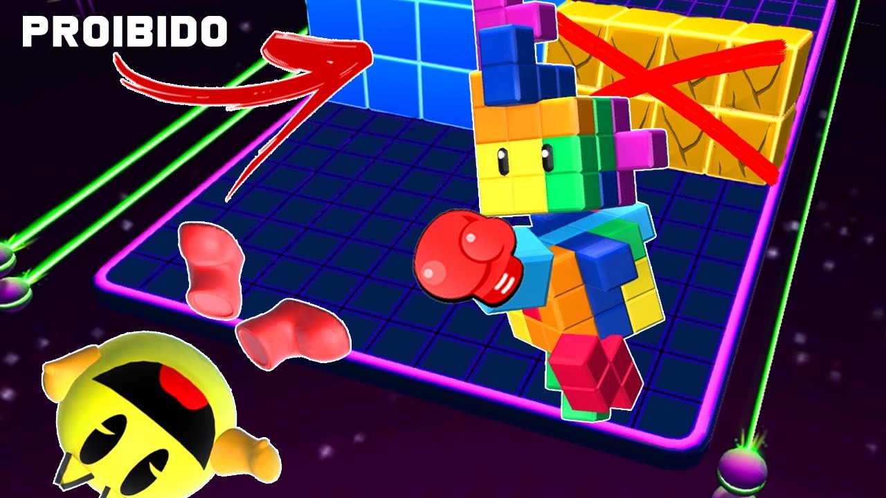 PAC MAN X TETRIS | PROIBIDO QUEBRAR BLOCOS NO BLOCK DASH LENDARIO STUMBLE GUYS (RADA A ROLETA)