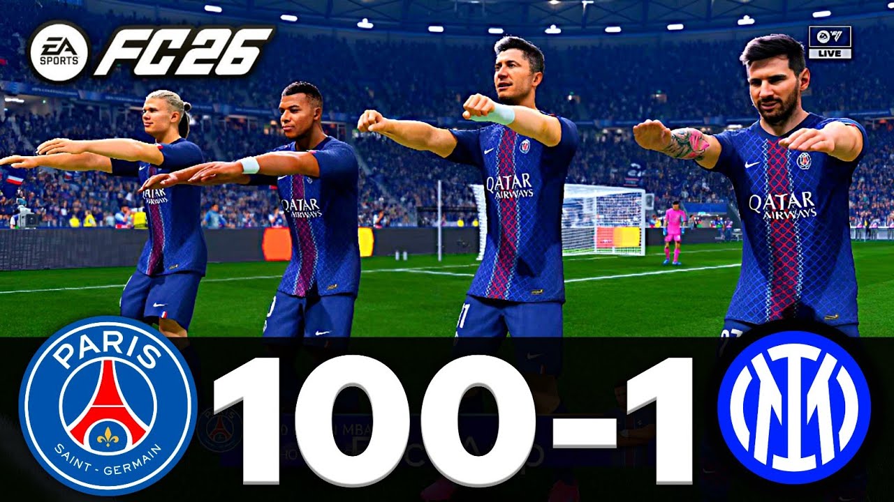 FIFA 26 - MESSI, RONALDO, MBAPPE, NEYMAR, ALL STARS | PSG 100-1 INTER MILAN