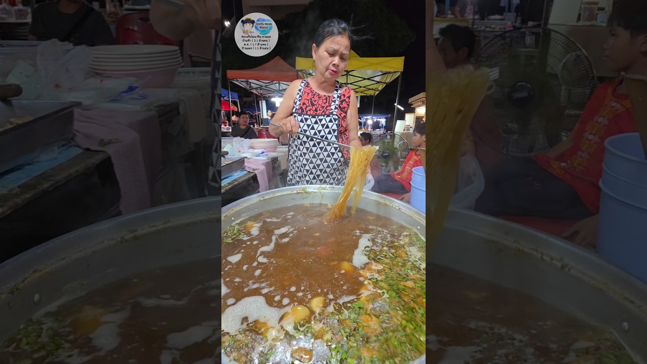 ไก่กองเป็นภูเขาvายหมดเกลี้ยง🌶ของกินยอดฮิตคนพื้นที่ชอบกินมากๆ‼️ แกงเส้นใส่ไก่ สูตรเส้นไม่อืด