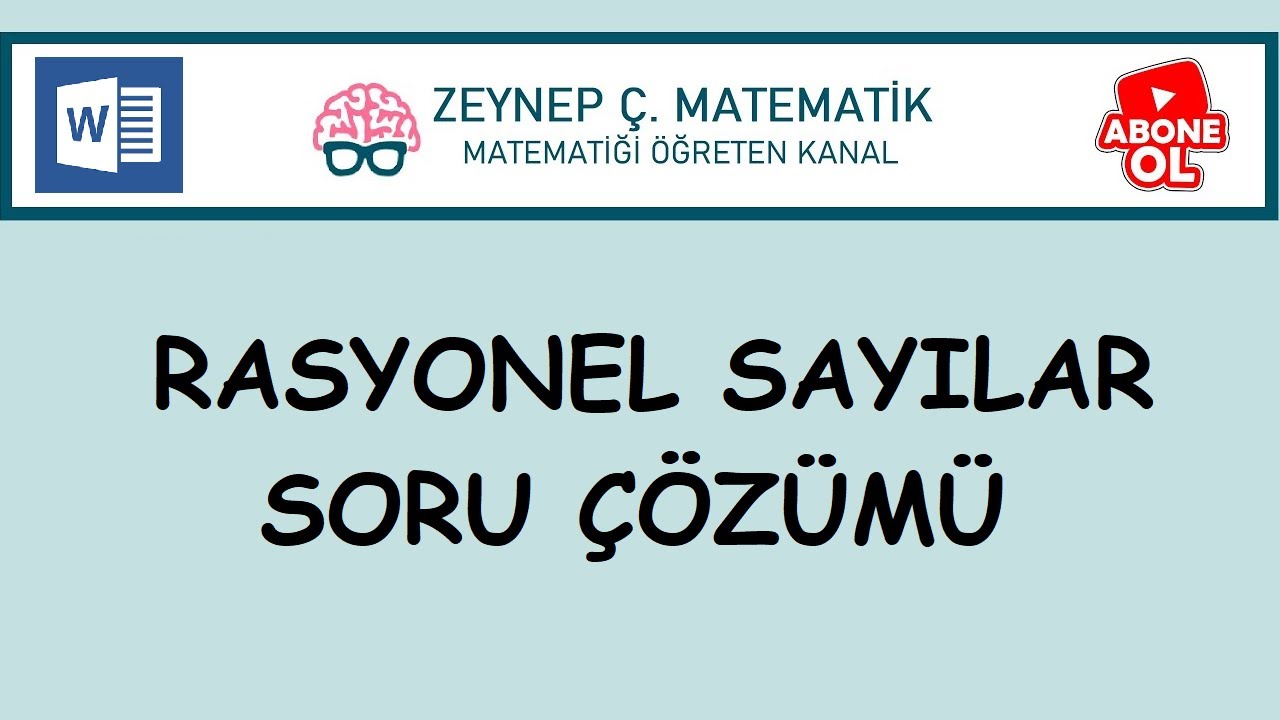 SINAV KAZANDIRAN SORULAR - RASYONEL SAYILAR SORU ÇÖZÜMÜ-KPSS,TYT,ALES,DGS