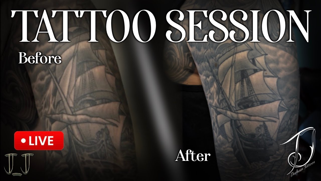 Can We Save This Tattoo??? Re-Working My Clients Half Sleeve -1080p